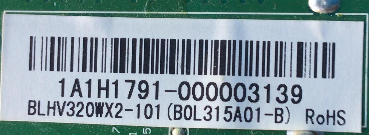 MAIN PARA TV SEIKI / NUMERO DE PARTE 1A1H1791 / T.RSC8.10A 11153 / BOL3150A01-B / BLHV320WX2-101 / 1A1H1791-000003139 / DISPLAY HV320WXC1001664 / MODELO SE321FB	 - Imagen 3